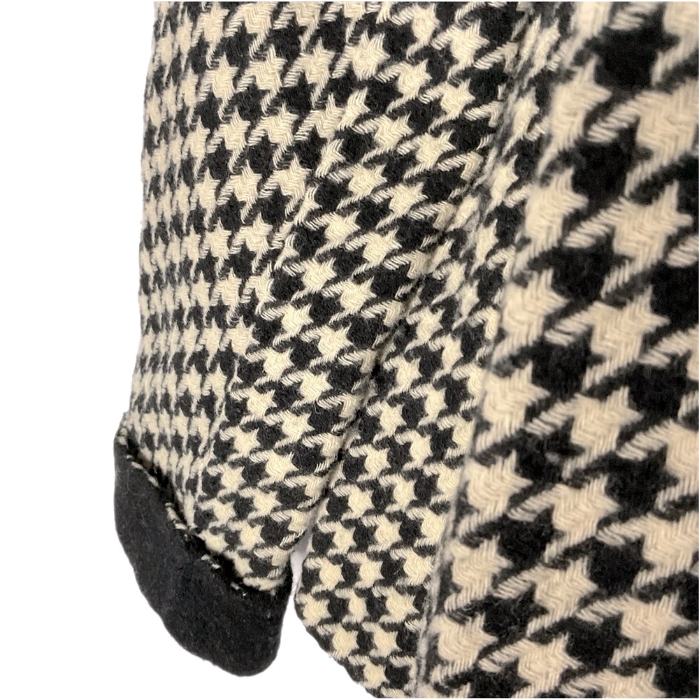 Talbots Small Petite Black & Ivory Cream Houndstooth Wool Blend Blazer Pockets - Picture 4 of 14